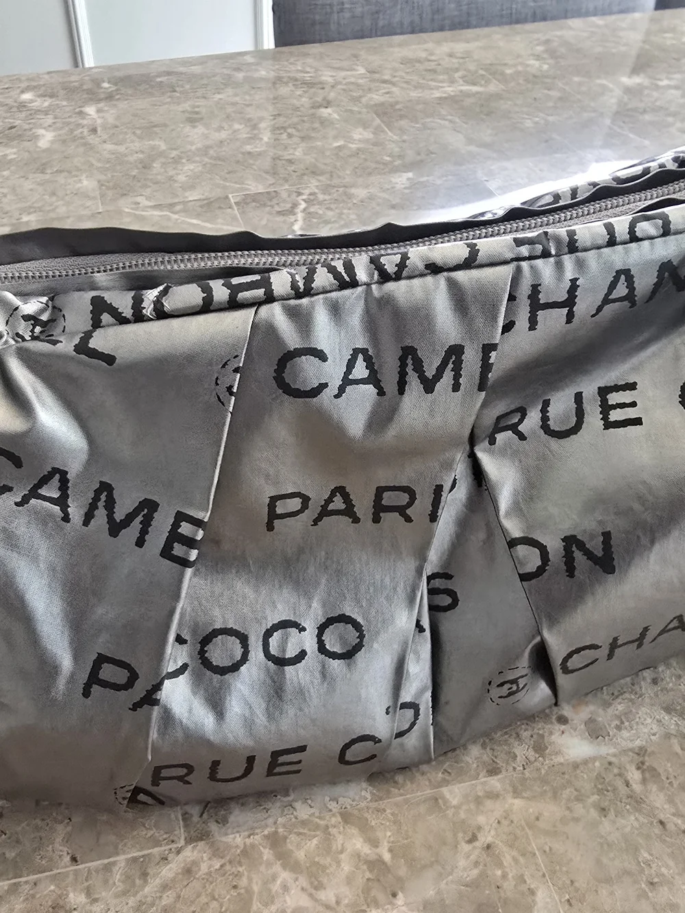Chanel Silver Rue Cambon Clutch Bag